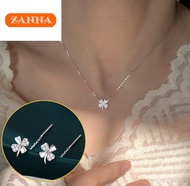 silver original italy 925 four-leaf clover necklace for women