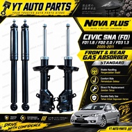 NOVA PLUS Civic SNA FD FD1 1.8 FD2 2.0 FD3 1.3 2005-2011 Front & Rear Gas Absorber STANDARD