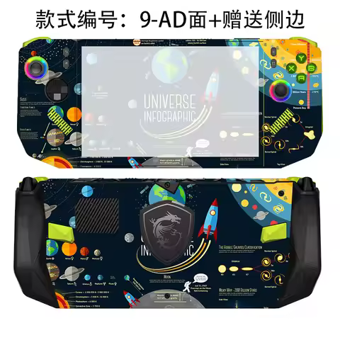 Pre-cut 1xTop+1x Back+Side Skin Sticker Case Cover Protective Film For 2025 MSI Claw 8 Ai+ A8 8-inch