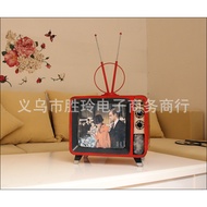 Tin Old-fashioned TV Model Photography Props Retro TV Model TV Home Decoration
