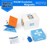 MoYu RS2M Evolution 2X2ลูกบาศก์มายากลแม่เหล็ก2X2เกมส์ประลองความเร็ว Rubick แบบมืออาชีพ Rubix ของเล่น