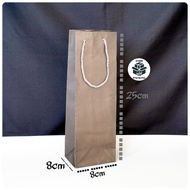 Paperbag 8x8x25cm Souvenir Bottle Paper Bag Tumblr Paper Bag/ Black Paper Bag/