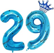 40 Inch Blue Foil Balloon Number 29,Crown 29th Birthday Party Decorative Balloons,Number Large Numbe