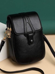 Bolso De Mujer Nuevo De Moda 2022, Versión Coreana De Moda, De Tendencia Simple Con Diseño De Color Sólido, Bolso Largo Mini De Hombro Único Y Oblicuo Para Celular, Bolso Oblicuo De Hombro Para Mujeres