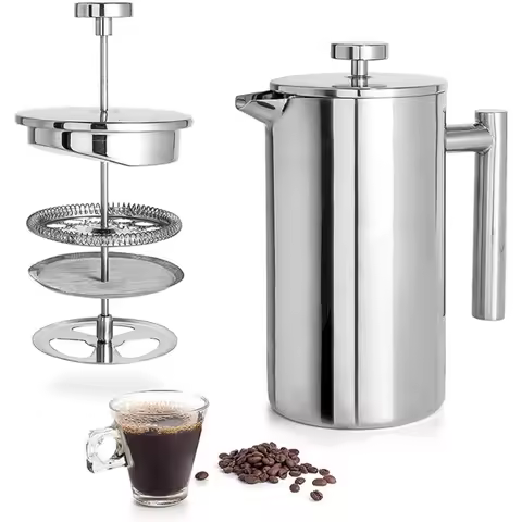French Press ,Durable Stainless Steel French Press Coffee Maker,Double-Wall Insulated Coffee Presses