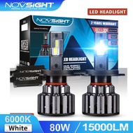 Novsight H4 9003 HB2 F03 Super Bright Car LED Headlight Conversion Kit 80W 15000LM - White