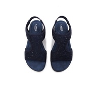 LARRIE Kasut Perempuan Glitter Softy Upper Comfort Sandal Wanita (L82004-CV01SV-43-NAVY)
