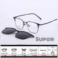 TERMURAH Frame kacamata Pure Titanium 100% Lebar FF171 Clip On minus pria klip Siap kirim