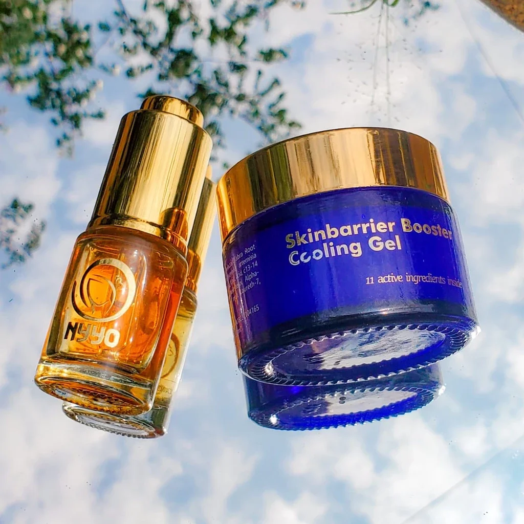 NYYO DUO BOOSTER / BRIGHTENING BOOSTER SERUM + SKINBARRIER BOOSTER COOLING GEL / NYYO MOIS SKINBARRI