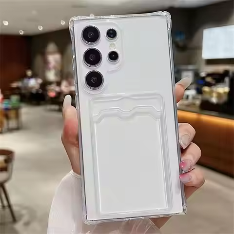 For Samsung Galaxy A73 A72 A57 A56 A55 A54 A53 A52 A52s 4G 5G Clear TPU Can Store ID Student Bank VI