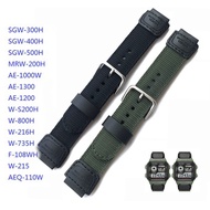 18mm Nylon Watch Band for Casio for G-SHOCK AE1200WH 1300 AQ-S810W SGW-300H 400 500 AEQ-110W Canvas Men's Replace Wristband