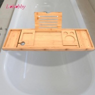 [Lohobby] Bathtub Tray Bath Storage Rack Multifunctional with Additional Slot Nonslip Holder Bathtub