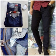 Seluar Jean's Lelaki Bergetah Kain Lembut Men's Slim-fit Denim Jeans Streachable 28 to 40 [3 Helai] 