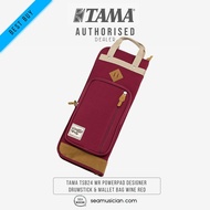 TAMA TSB24WR POWERPAD DESIGNER DRUMSTICK & MALLET BAG WINE RED (TSB24-WR/ TSB24 WR DRUM STICK BAG/ S