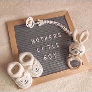 Letter Board Real Oak Wood 1 Beautiful Pattern Smooth Not Alkaline Free!!White Set x2 Wooden Stand C