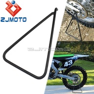 Black Side Stands Holder Enduro Off Road Kickstand Rear Axle Triangle Stand Universal For Suzuki Kaw