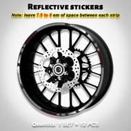 Motorcycle Accessories Reflective  Wheel Sticker Hub Decals Rim Stripe Tape Kit For Honda Forza 125 