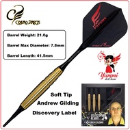 Cosmo Dart Soft Tip Dart Discovery Label - Andrew Gilding (21G Barrel Weight Only)