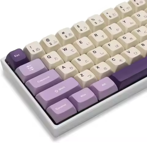 XVX Profile Keycaps PBT Purple Keycaps Custom 123 Keys Switches Mechanical Keyboard DIY Keycaps