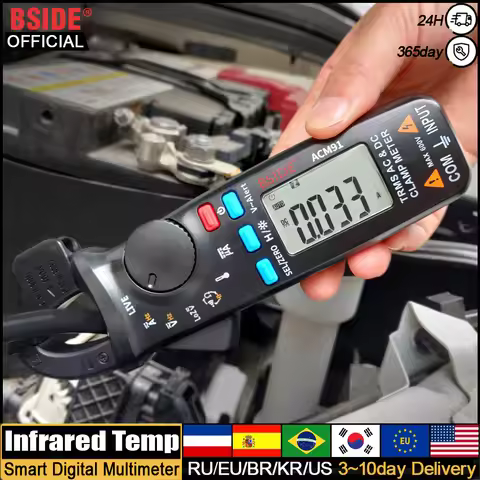 BSIDE Digital Clamp Meter ACM91 Professional 1mA Ammeter Pliers True RMS DC AC 100A Multimeter Car C