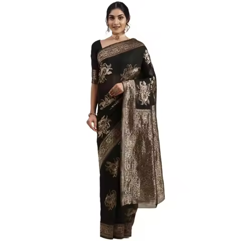 Saree for Women in India Pakistani Dress Stage Performance Traditional Clothing Sari Femme