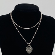 【二手】TIFFANY&Co.（Tiffany）Return to Tiffany 心型吊牌球鏈 925 銀項鍊 21.6克