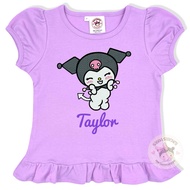 Embroidery Kuromi Custom Birthday Embroidery Tshirt, Birthday Tshirt Kids Custom Tshirt Girl Embroid