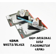 100% ORIGINAL 48MM KOSO TACHOMETER TACHO METER RPM BLACK / WHITE