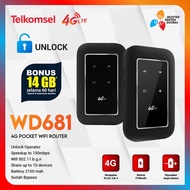 Modem Mifi Wifi Telkomsel Unlock All Operator Jio Wd681 -Termurah