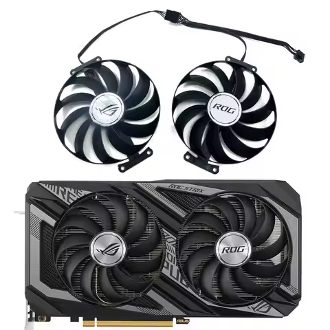 NEW 1SET 5PIN 95MM ROG-STRIX-RX6600XT GPU Fan，For ASUS ROG-STRIX-RX 6600 XT、RX 6600 Graphics card co