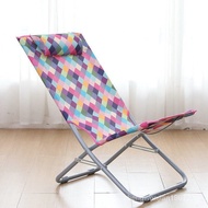 [Ready stock]Recliner folding chair simple portable lazy chair outdoor beach chair home balcony foldable chair