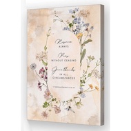 1 Thessalonians 5 16-18 Bible Verse Wall Art Floral Scripture Poster Nature Wall Decor Living Room P