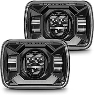 DOT 5x7 LED Headlights 7x6 H6054 Headlights 1000% Brighter Hi/Low Sealed Beam Headlamp Compatible wi