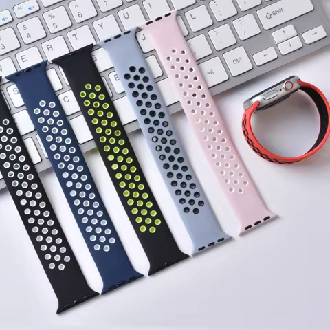 silicone straps For Apple Watch 10 Band 46/42mm 44mm 45mm 38/40/41mm Elastic Solo LoopBelt Bracelet 