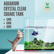 AQUARIUM Fish Tank Crystal Clear Tank Square Tank 5mm/ 6mm/ 8mm Thickness/ 30cm/ 36cm/ 40cm/ 45cm/ 5