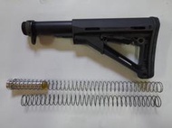 二手中古九成新M4 AR15後托伸縮杔槍托總成各廠牌GBB氣動瓦斯玩具槍都適用附鋼琴線強力覆進簧×1條~售2000元含運