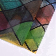 (GCFK) 3X Privacy Window Film Stained Glass Rainbow Window Glue Free 3D Decorative Window Stickers