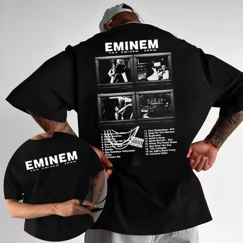 2026 Summer Rapist Eminem Music Album T-shirt World Tour Concert Gift Fans Graphic T-shirt Men Retro