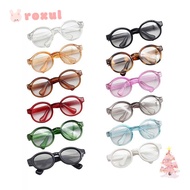 ROXUL Toys Round Glasses, DIY Accessories Doll Decoration Doll Glasses, Changing Clothes 6.5cm Cute 