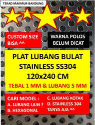 Plat Ram Grill Stainless SS304 120x240 - Lobang 5 mm  - Plat Pintu Pagar
