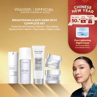 [NEW YEAR PRICE] [FULL SET] Brightening & Anti Dark Spot Crystal Secret - Cleanser Toner Serum Day &