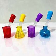 1 Set Creative Plastic PS Measuring Cups, Colorful Measuring Cylinders, Graduated Cups, Mixing Cups,