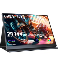 UPERFECT 2K  144HZ QHD Portable Monitor  300 Nits  Matte Screen 16.1 inch2560X1600 HDR IPS Travel Laptop Computer External Second Screen  USB C HDMI For PC XBOX PS5/4  Included Smart Case