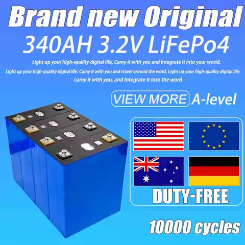 new 1-32pcs high-quality 3.2V 340AH Lifepo4 Battery DIY 12V 24V 48V Solar RV camping Home energy sto