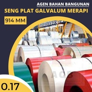 Seng Talang Galvalum (0,17/0.17) 914 mm / 90cm Merapi (1Coil = 4000Kg)