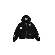 Hoodie Boxy Zipper Double kepala Zipper Skena Pria &Wanita