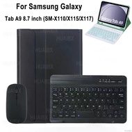 Shell For Samsung Galaxy Tab A9 8.7 Inch Keyboard Case with Detachable Keyboard Cover for Samsung Ta