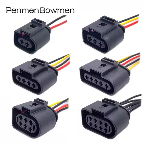 1 Set 2 3 4 5 6 8 10 Pin 3.5 mm Auto Ignition Coil Waterproof Connector Female Car Horn Sensor Plug 