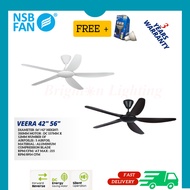 NSB Fan Veera 5Blade 56" / 42" Inch DC Motor remote control Ceiling Fan kipas