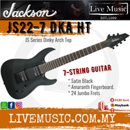 Jackson JS22-7 DKA - Dinky Arch Top 7-String Electric Guitar - Satin Black (JS227/JS22 7)